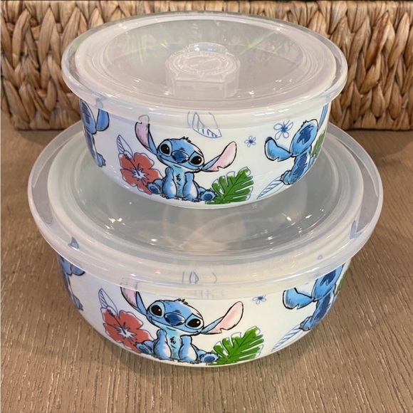 Disney Lilo & Stitch 
Floral Ceramic Food Storage Containers Set of 2 - Picture 4 of 4